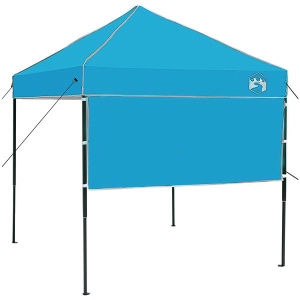 Grote foto vidaxl pop up luifel tent blauw 200 x 200 cm stof tuin en terras overige tuin en terras