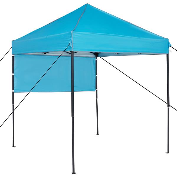 Grote foto vidaxl pop up luifel tent blauw 200 x 200 cm stof tuin en terras overige tuin en terras