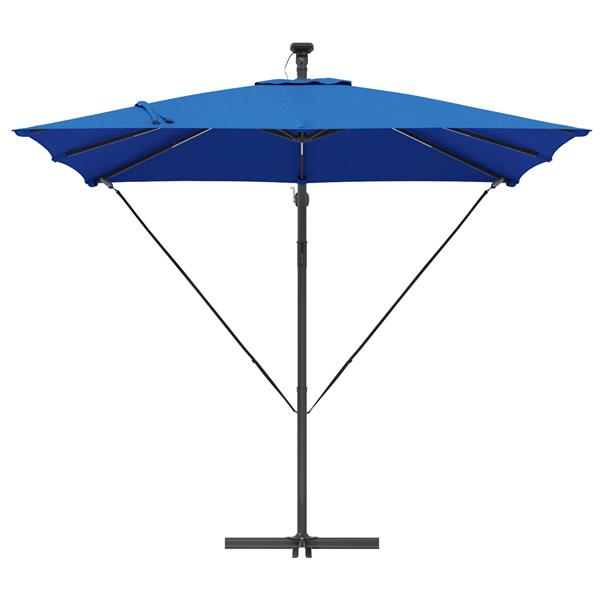 Grote foto vidaxl cantilever banana parasol blauw 249 x 249 x 250 cm tuin en terras overige tuin en terras