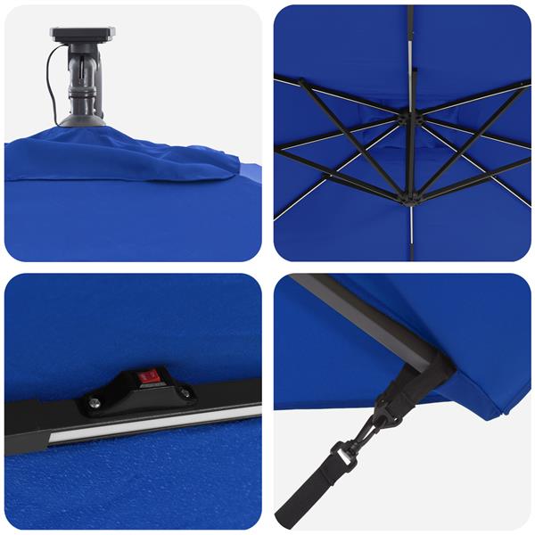 Grote foto vidaxl cantilever banana parasol blauw 249 x 249 x 250 cm tuin en terras overige tuin en terras
