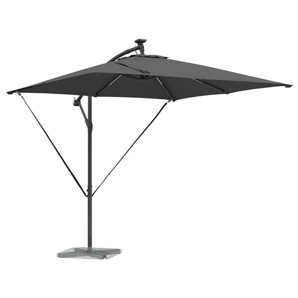 Grote foto vidaxl cantilever banana parasol antraciet 249 x 249 x 250 cm tuin en terras overige tuin en terras