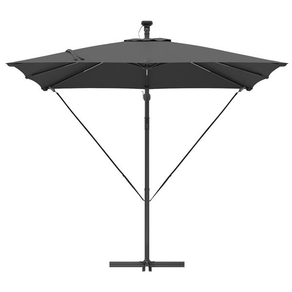 Grote foto vidaxl cantilever banana parasol antraciet 249 x 249 x 250 cm tuin en terras overige tuin en terras