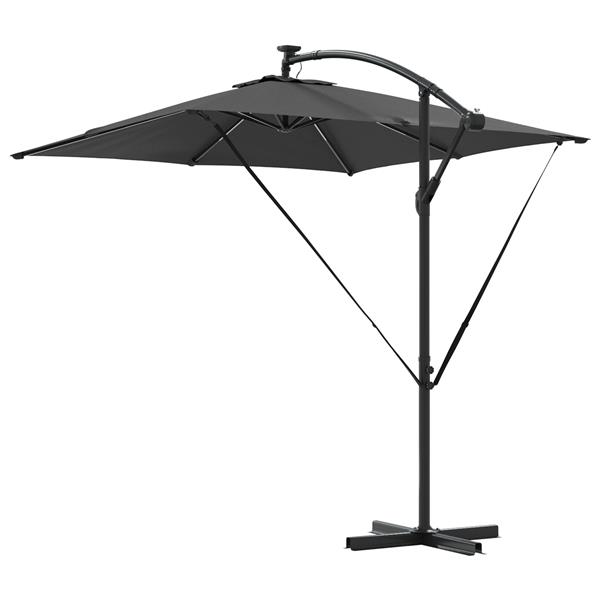Grote foto vidaxl cantilever banana parasol antraciet 249 x 249 x 250 cm tuin en terras overige tuin en terras