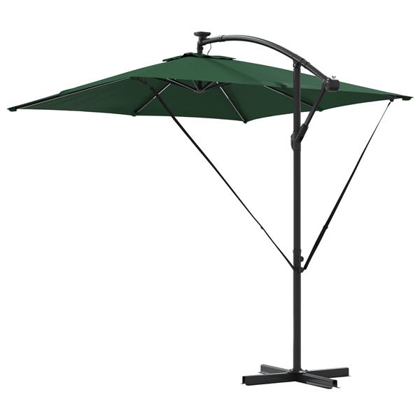 Grote foto vidaxl cantilever banana parasol groen 249 x 249 x 250 cm tuin en terras overige tuin en terras
