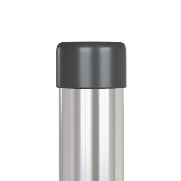 Grote foto vidaxl afrasteringspaal 12 pcs zilver 70 cm poedergecoat staal tuin en terras overige tuin en terras