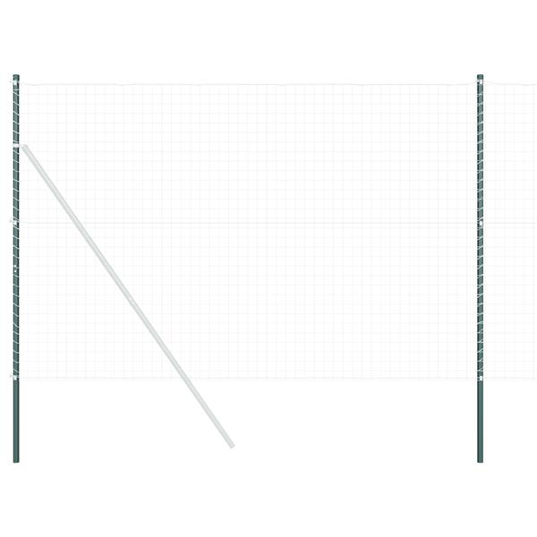 Grote foto vidaxl hekpalen 12 pcs groen poedergecoat staal tuin en terras overige tuin en terras