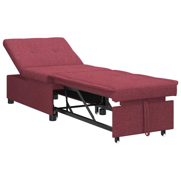 Grote foto vidaxl sofa bed rood 194 x 67 x 37 cm stof huis en inrichting bankstellen