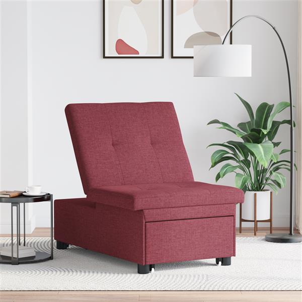 Grote foto vidaxl sofa bed rood 194 x 67 x 37 cm stof huis en inrichting bankstellen
