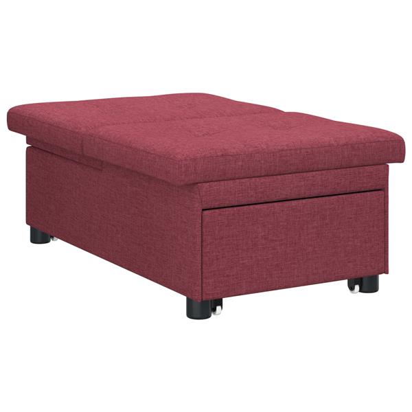 Grote foto vidaxl sofa bed rood 194 x 67 x 37 cm stof huis en inrichting bankstellen