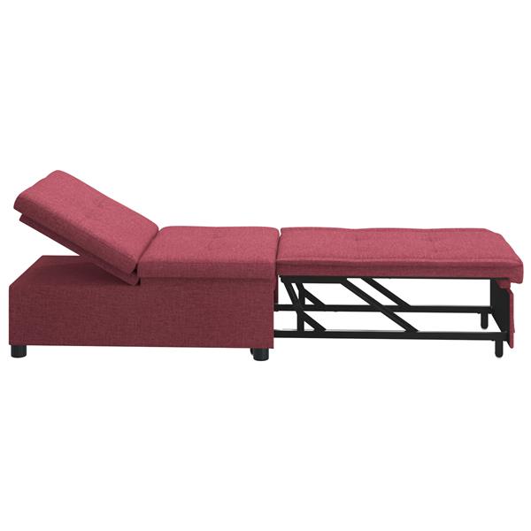 Grote foto vidaxl sofa bed rood 194 x 67 x 37 cm stof huis en inrichting bankstellen