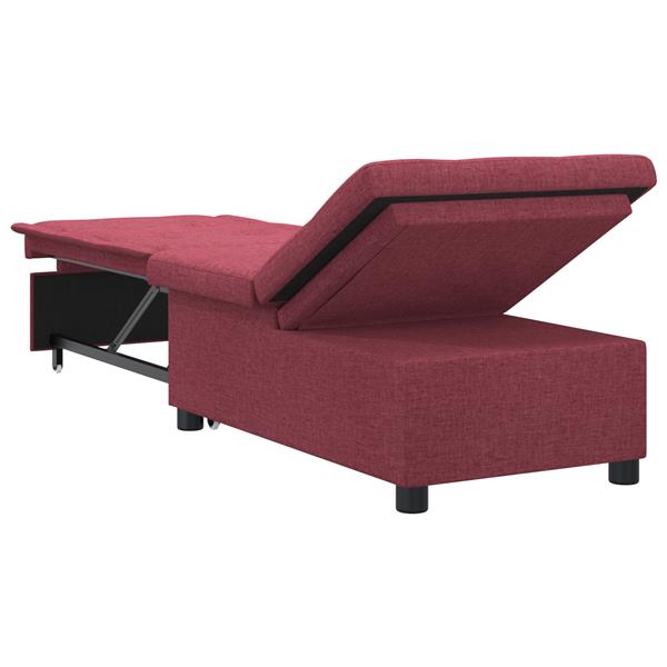 Grote foto vidaxl sofa bed rood 194 x 67 x 37 cm stof huis en inrichting bankstellen