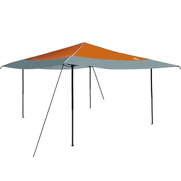 Grote foto vidaxl pop up luifel tent oranje 400 x 400 cm stof tuin en terras overige tuin en terras