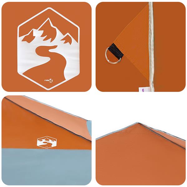 Grote foto vidaxl pop up luifel tent oranje 400 x 400 cm stof tuin en terras overige tuin en terras