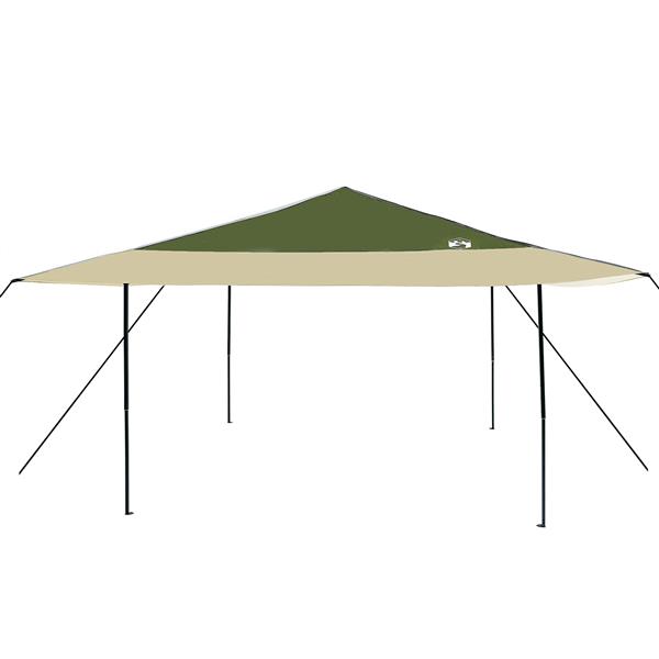 Grote foto vidaxl pop up luifel tent groen 400 x 400 cm stof tuin en terras overige tuin en terras