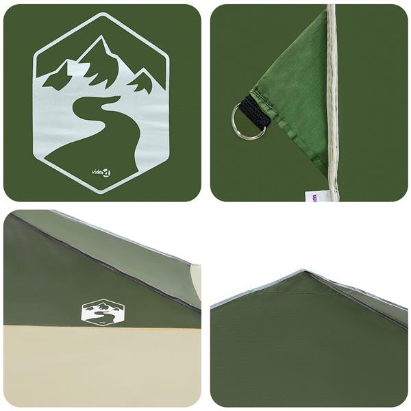 Grote foto vidaxl pop up luifel tent groen 400 x 400 cm stof tuin en terras overige tuin en terras