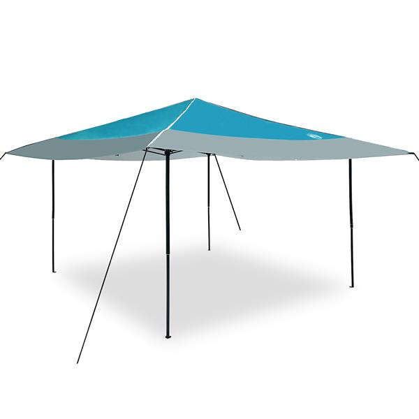 Grote foto vidaxl pop up luifel tent blauw 400 x 400 cm stof tuin en terras overige tuin en terras