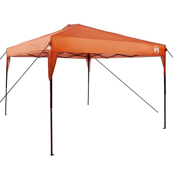 Grote foto vidaxl pop up luifel tent oranje 300 x 300 cm stof tuin en terras overige tuin en terras