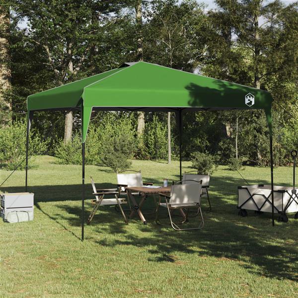 Grote foto vidaxl pop up luifel tent groen 300 x 300 cm stof tuin en terras overige tuin en terras
