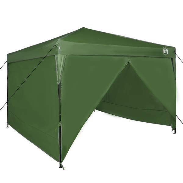 Grote foto vidaxl pop up luifel tent groen 300 x 300 cm stof tuin en terras overige tuin en terras