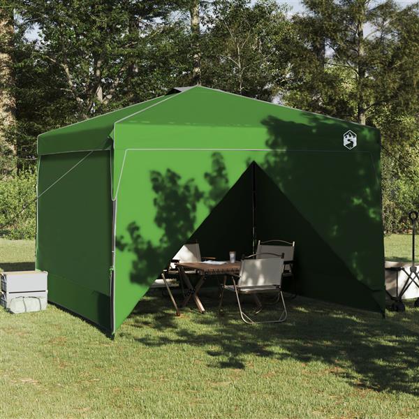 Grote foto vidaxl pop up luifel tent groen 300 x 300 cm stof tuin en terras overige tuin en terras
