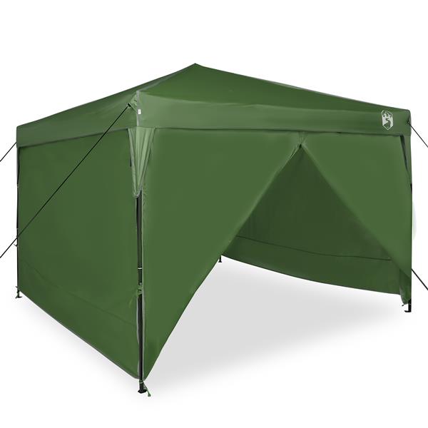 Grote foto vidaxl pop up luifel tent groen 300 x 300 cm stof tuin en terras overige tuin en terras