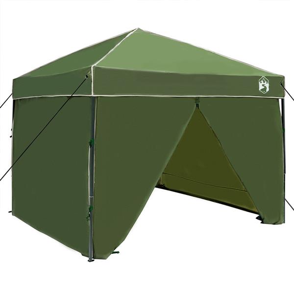 Grote foto vidaxl pop up luifel tent groen 250 x 250 cm stof tuin en terras overige tuin en terras