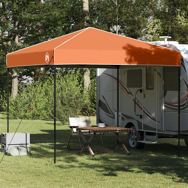 Grote foto vidaxl pop up luifel tent oranje 250 x 250 cm stof tuin en terras overige tuin en terras