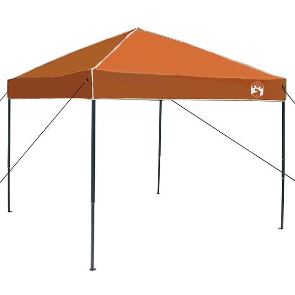 Grote foto vidaxl pop up luifel tent oranje 250 x 250 cm stof tuin en terras overige tuin en terras