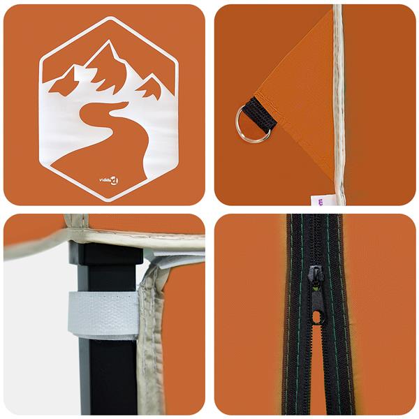 Grote foto vidaxl luifeltent oranje 194 x 194 x 251 cm stof tuin en terras overige tuin en terras