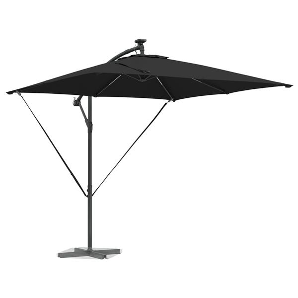 Grote foto vidaxl cantilever banana parasol zwart 249 x 249 x 250 cm tuin en terras overige tuin en terras