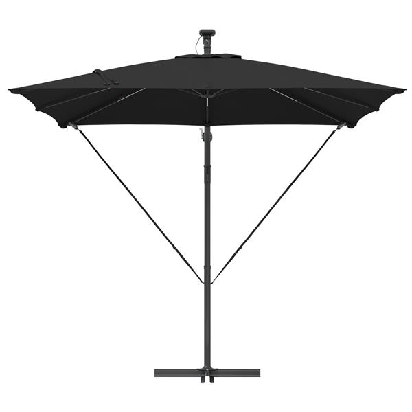 Grote foto vidaxl cantilever banana parasol zwart 249 x 249 x 250 cm tuin en terras overige tuin en terras