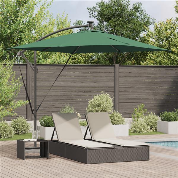 Grote foto vidaxl cantilever banana parasol groen 249 x 249 x 250 cm tuin en terras overige tuin en terras