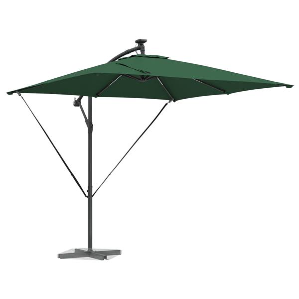 Grote foto vidaxl cantilever banana parasol groen 249 x 249 x 250 cm tuin en terras overige tuin en terras