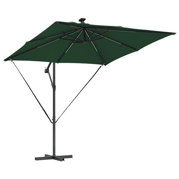 Grote foto vidaxl cantilever banana parasol groen 249 x 249 x 250 cm tuin en terras overige tuin en terras