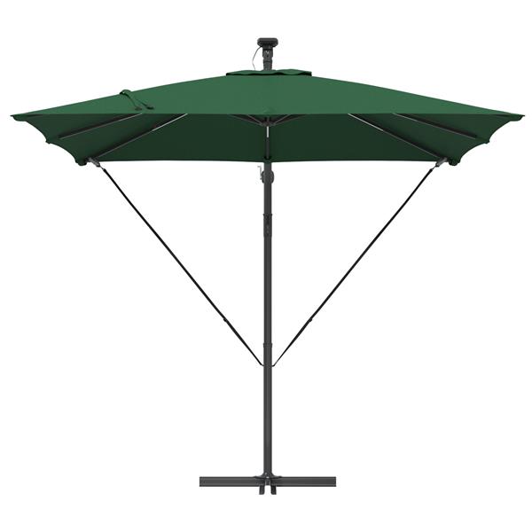 Grote foto vidaxl cantilever banana parasol groen 249 x 249 x 250 cm tuin en terras overige tuin en terras