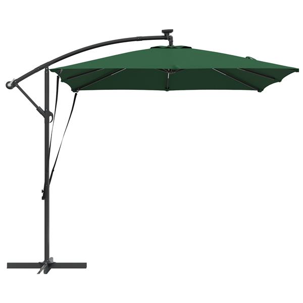 Grote foto vidaxl cantilever banana parasol groen 249 x 249 x 250 cm tuin en terras overige tuin en terras