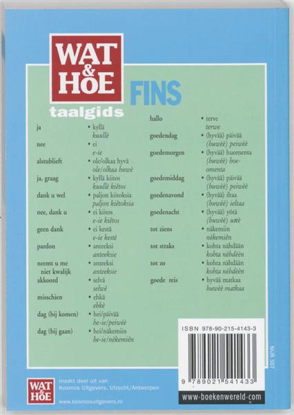 Grote foto wat hoe taalgids fins wat hoe taalgids boeken overige boeken