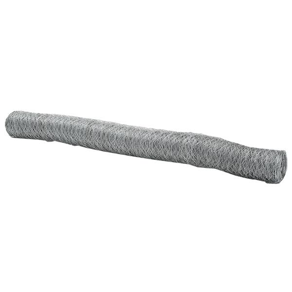 Grote foto vidaxl zeskantig hekwerk zilver 1.2 x 10 m gegalvaniseerd staal tuin en terras hekken en schuttingen