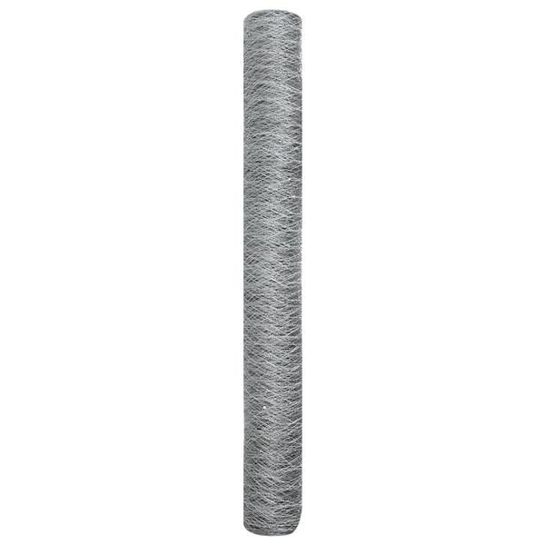 Grote foto vidaxl zeskantig hekwerk zilver 1.2 x 10 m gegalvaniseerd staal tuin en terras hekken en schuttingen