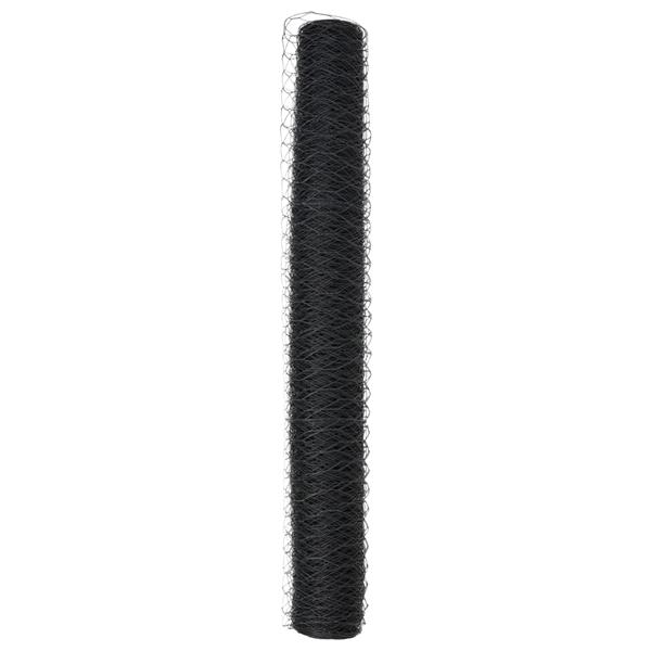 Grote foto vidaxl hexagon hek grijs 1 x 100 m staal tuin en terras hekken en schuttingen