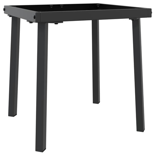 Grote foto vidaxl zonligstoel met tafel 2 pcs zwart 40 x 40 x 40.5 cm poly rattan tuin en terras tuinmeubelen