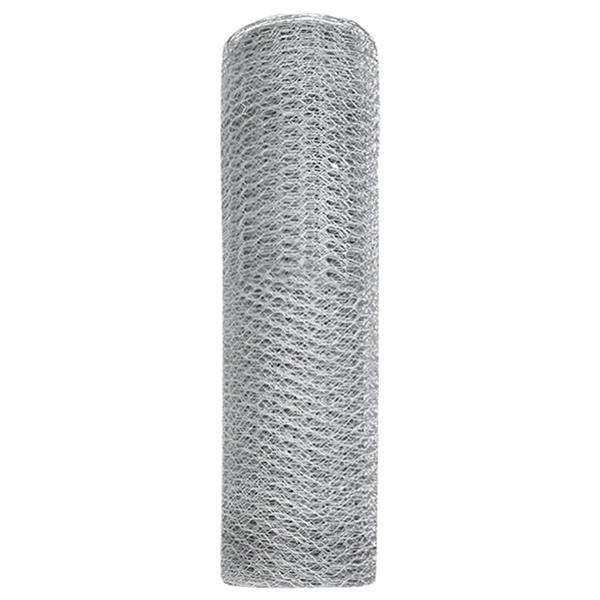 Grote foto vidaxl hexagon hek zilver 0.6 x 25 m gegalvaniseerd staal tuin en terras hekken en schuttingen