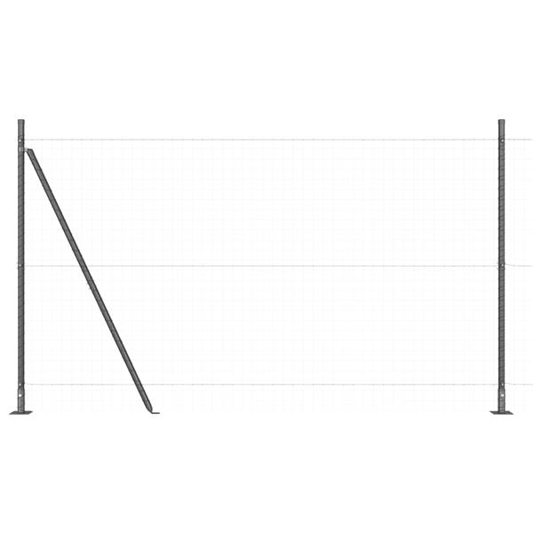 Grote foto vidaxl hekpalen 13 pcs grijs 32mm 160 cm gegalvaniseerd staal tuin en terras overige tuin en terras