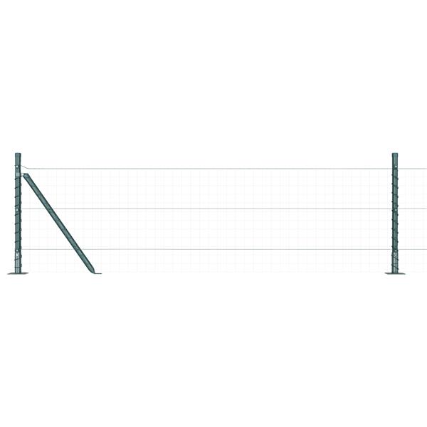 Grote foto vidaxl hekpalen 7 pcs groen 32mm 70 cm gegalvaniseerd staal tuin en terras overige tuin en terras