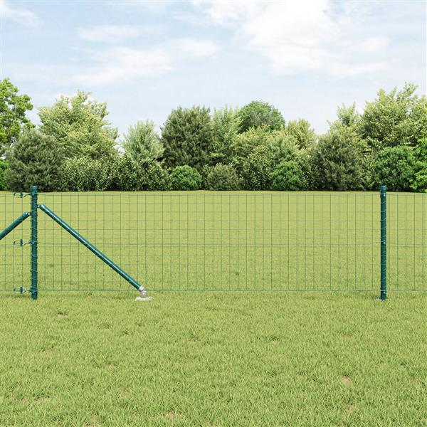 Grote foto vidaxl hekpalen 13 pcs groen 32mm 120 cm gegalvaniseerd staal tuin en terras overige tuin en terras