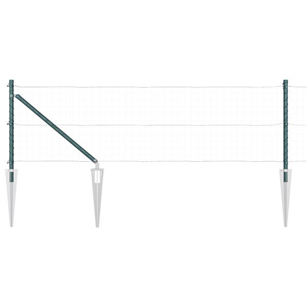 Grote foto vidaxl hekpalen 13 pcs groen 32mm 120 cm gegalvaniseerd staal tuin en terras overige tuin en terras