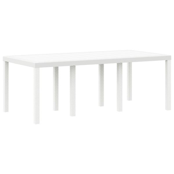 Grote foto vidaxl tuin eetset 7 pcs wit polt riet tuin en terras tuinmeubelen
