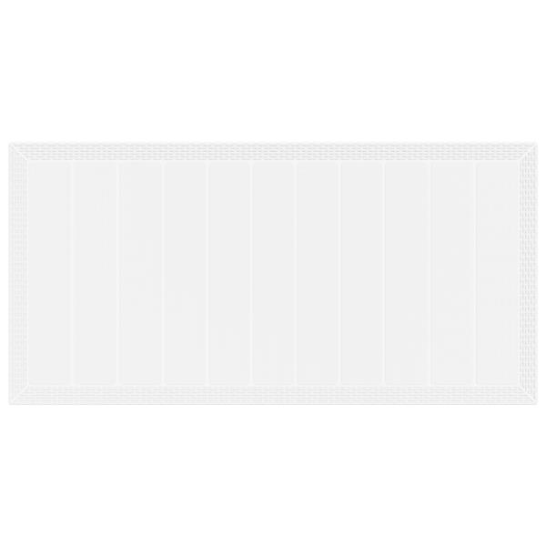 Grote foto vidaxl tuin eetset 7 pcs wit polt riet tuin en terras tuinmeubelen