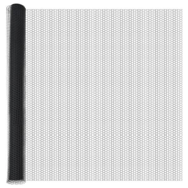 Grote foto vidaxl hexagon hek grijs 1 5 x 50 m pvc tuin en terras hekken en schuttingen