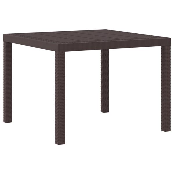 Grote foto vidaxl tuin eetset 3 pcs bruin polt riet tuin en terras tuinmeubelen